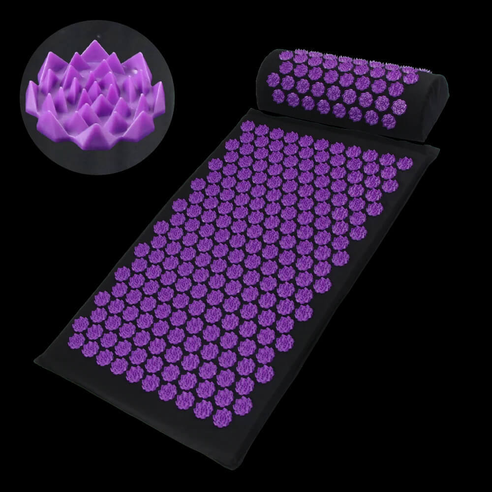 Eco-Linen Acupressure Mat and Pillow Set - Back & Neck Pain Relief