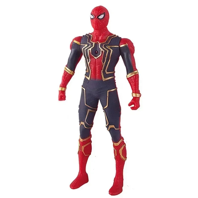 17cm Marvel Superhero Action Figure Toy – Spiderman, Hulk & Iron Man Glow Doll for Kids