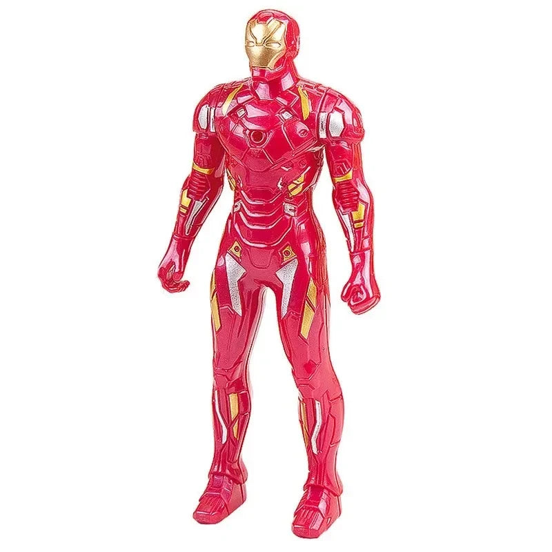 17cm Marvel Superhero Action Figure Toy – Spiderman, Hulk & Iron Man Glow Doll for Kids