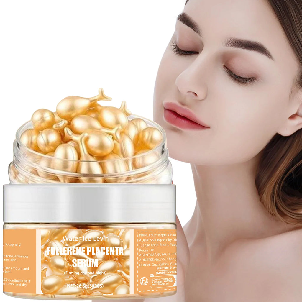 50-Piece Collagen Face Serum Capsules – Hyaluronic Acid Essence for Firming & Hydrating Skin Care