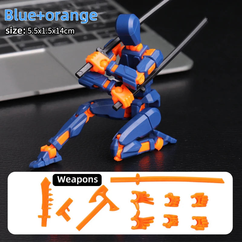 Multi-Jointed Movable Shapeshift Robot Figure – 3D Printed Articulated Dummy Toy