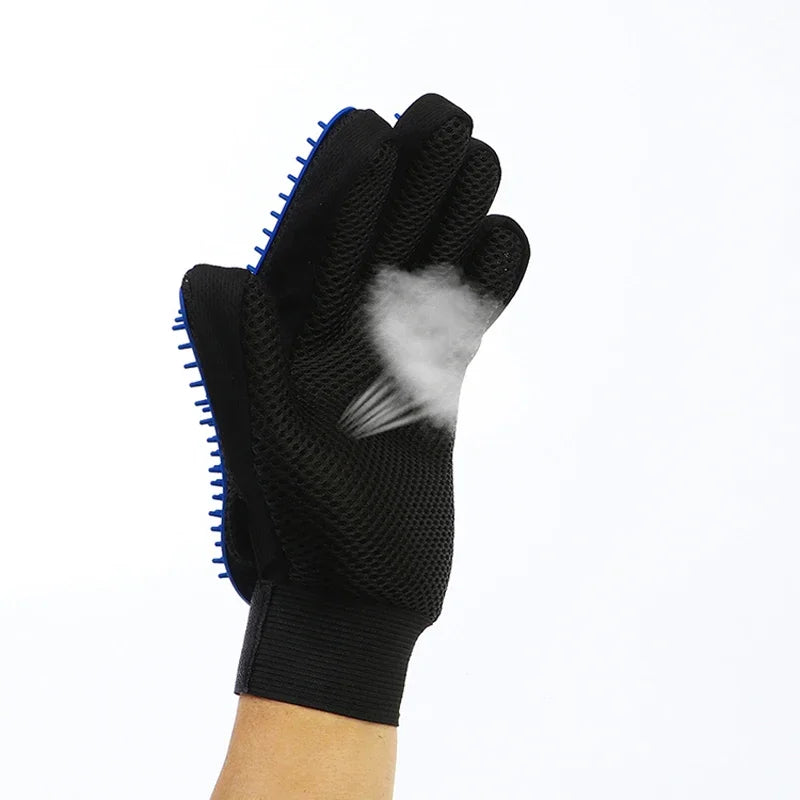Silicone Pet Grooming Glove – Bathing Brush & Hair Removal Tool