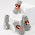 4pcs Winter Pet Socks – Anti-Slip Warm Knit Paw Protector