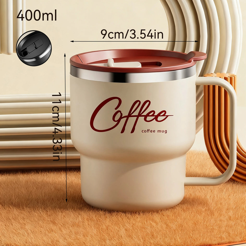 Double Layer Stainless Steel Coffee Mug – 400ML Insulated Cup