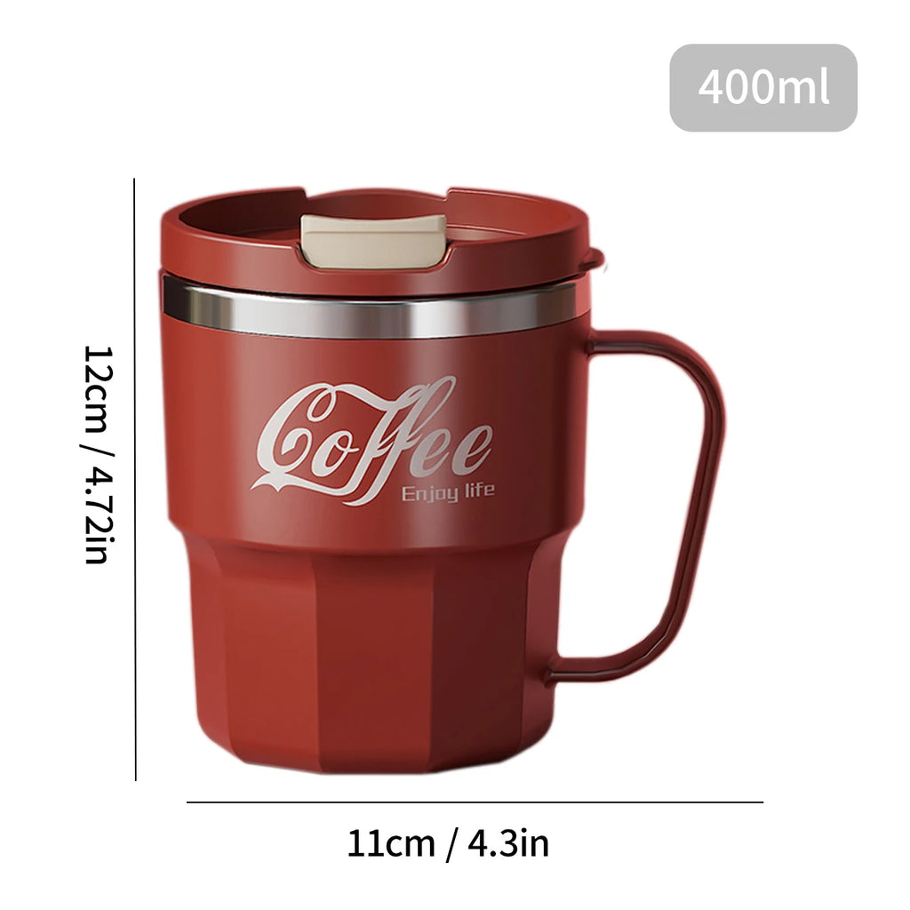 Double Layer Stainless Steel Coffee Mug – 400ML Insulated Cup