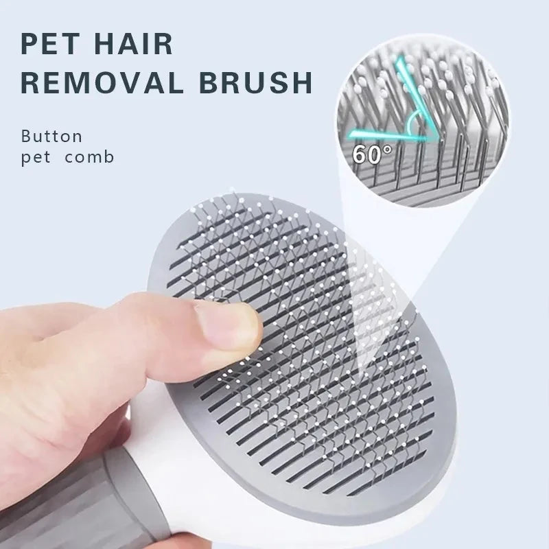 Self-Cleaning Pet Grooming Brush – Deshedding & Dematting Comb