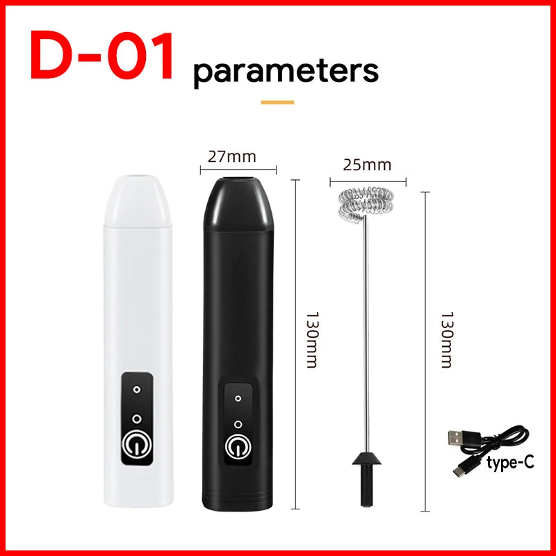 Electric Milk Frother & Egg Beater – USB Rechargeable Handheld Whisk