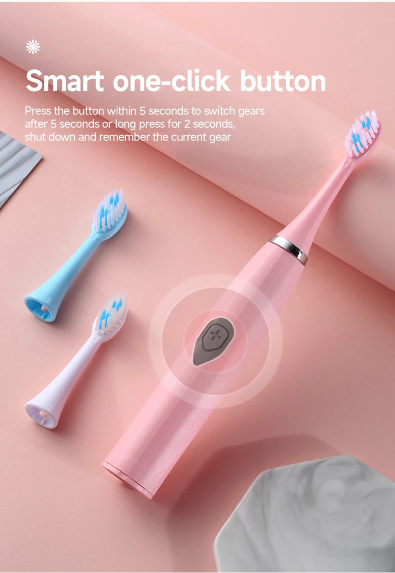 Electric Toothbrush for Adults – Soft DuPont Bristles Waterproof