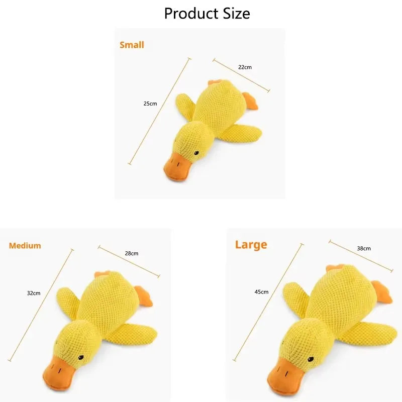 Dog Plush Hug Toy – Interactive Squeaky Duck Comfort Toy