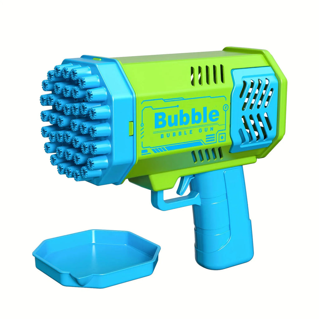 🚀 40-Hole Mega Bubble Machine | Automatic Light-Up Bubble Gun ✨