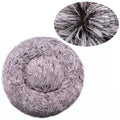 Round Plush Pet Bed – Soft Calming Bed for Dogs & Cats