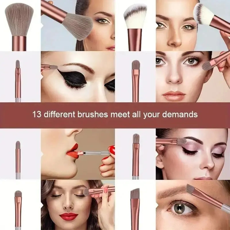 Soft Fluffy Makeup Brush Set – Professional Foundation, Powder & Eyeshadow Beauty Tools