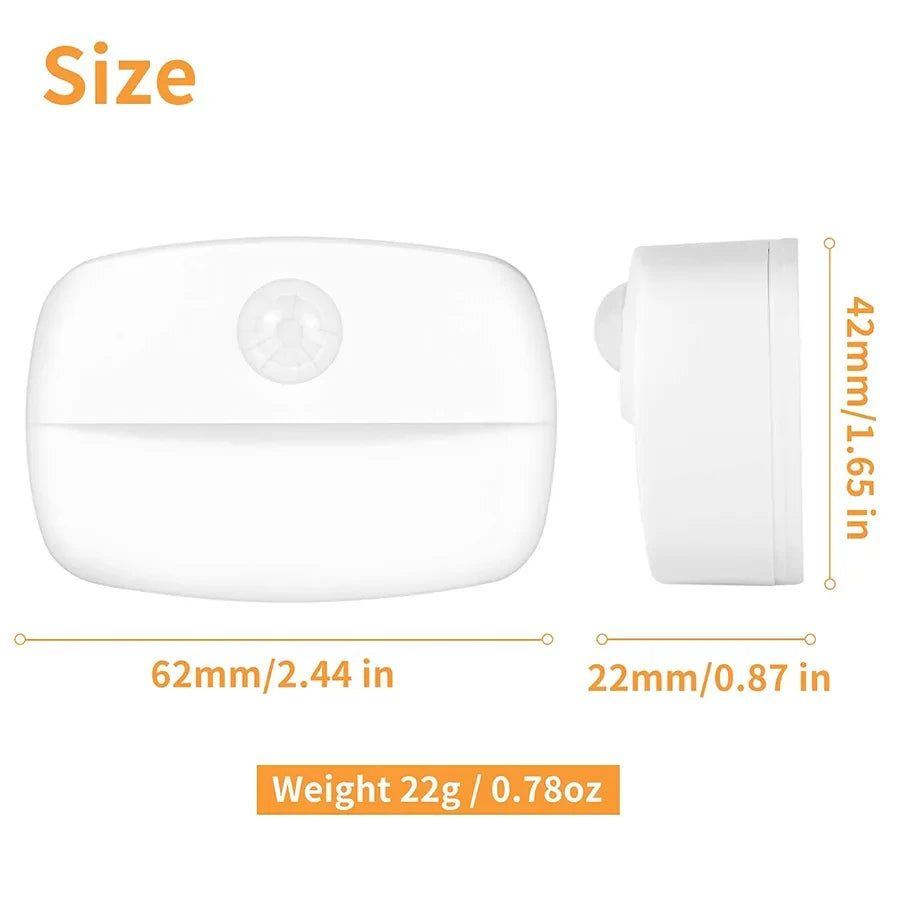 LED Motion Sensor Night Light – Smart Auto ON/OFF Cabinet Lamp