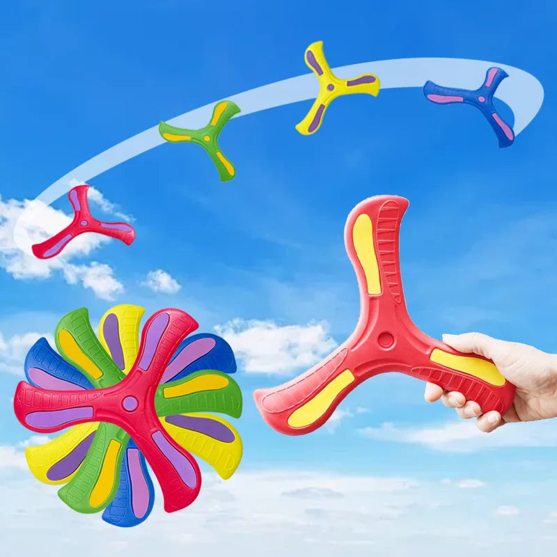 Soft Three-Leaf Boomerang Flying Disc Toy – Outdoor Interactive Sports Toy for Kids & Adults