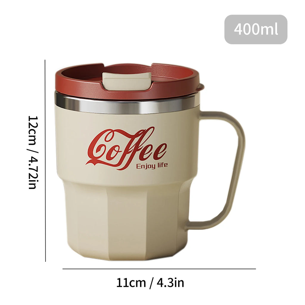 Double Layer Stainless Steel Coffee Mug – 400ML Insulated Cup