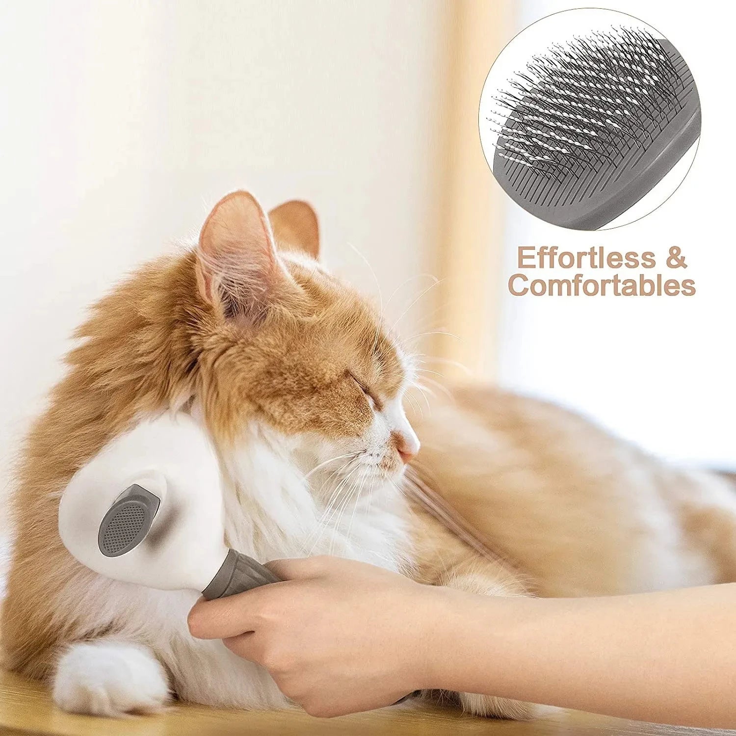 Self-Cleaning Pet Grooming Brush – Deshedding & Dematting Comb