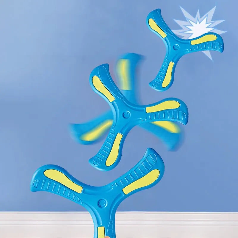 Soft Three-Leaf Boomerang Flying Disc Toy – Outdoor Interactive Sports Toy for Kids & Adults