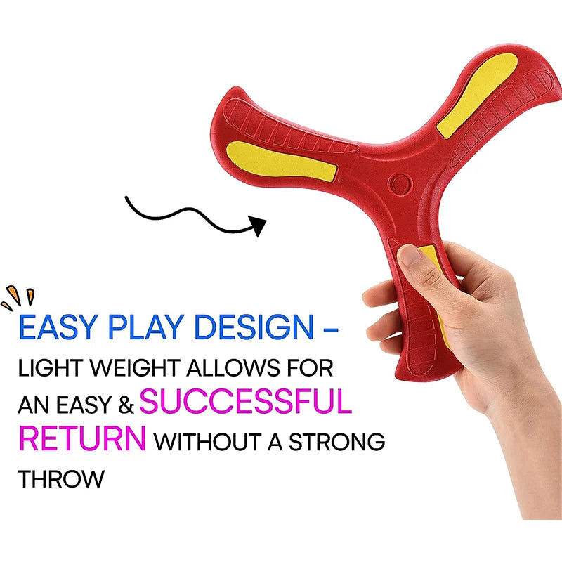 Soft Three-Leaf Boomerang Flying Disc Toy – Outdoor Interactive Sports Toy for Kids & Adults
