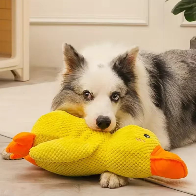 Dog Plush Hug Toy – Interactive Squeaky Duck Comfort Toy