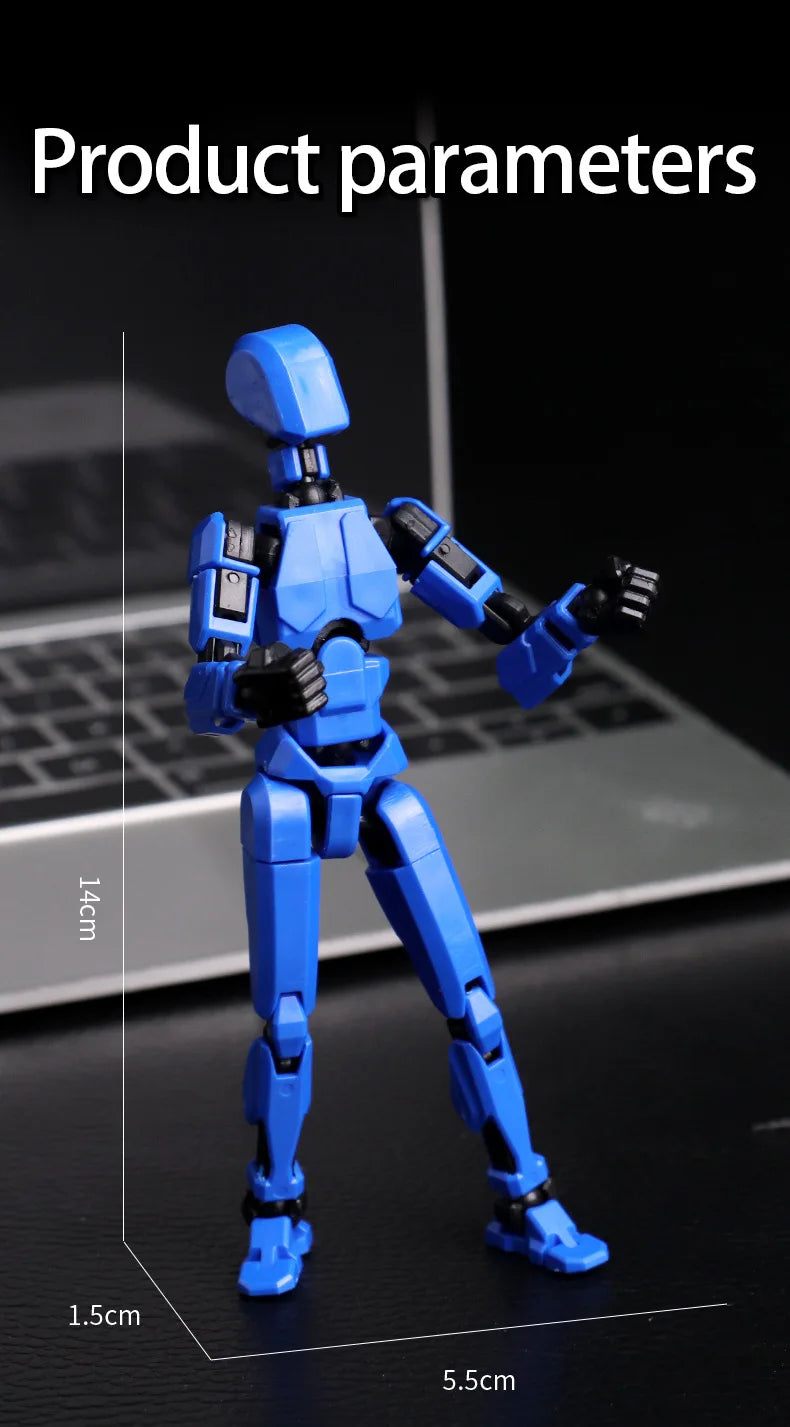 Multi-Jointed Movable Shapeshift Robot Figure – 3D Printed Articulated Dummy Toy