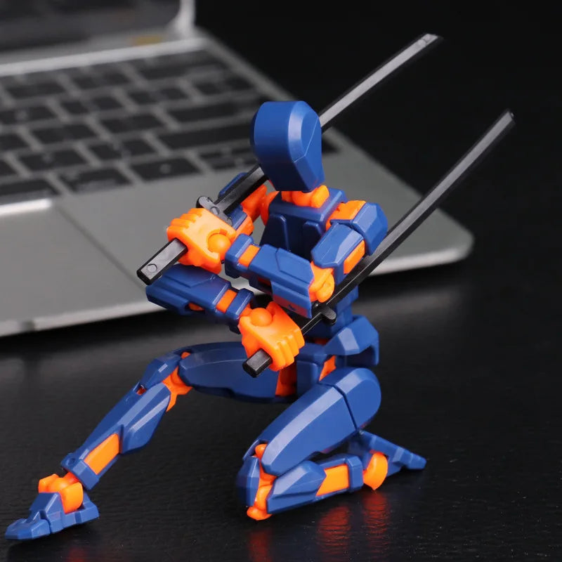 Multi-Jointed Movable Shapeshift Robot Figure – 3D Printed Articulated Dummy Toy