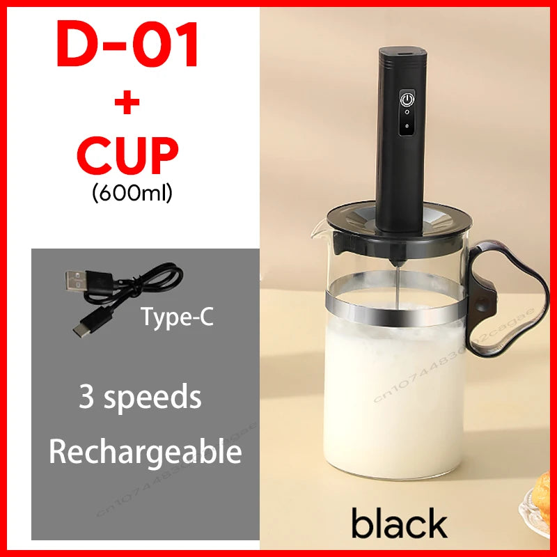 Electric Milk Frother & Egg Beater – USB Rechargeable Handheld Whisk