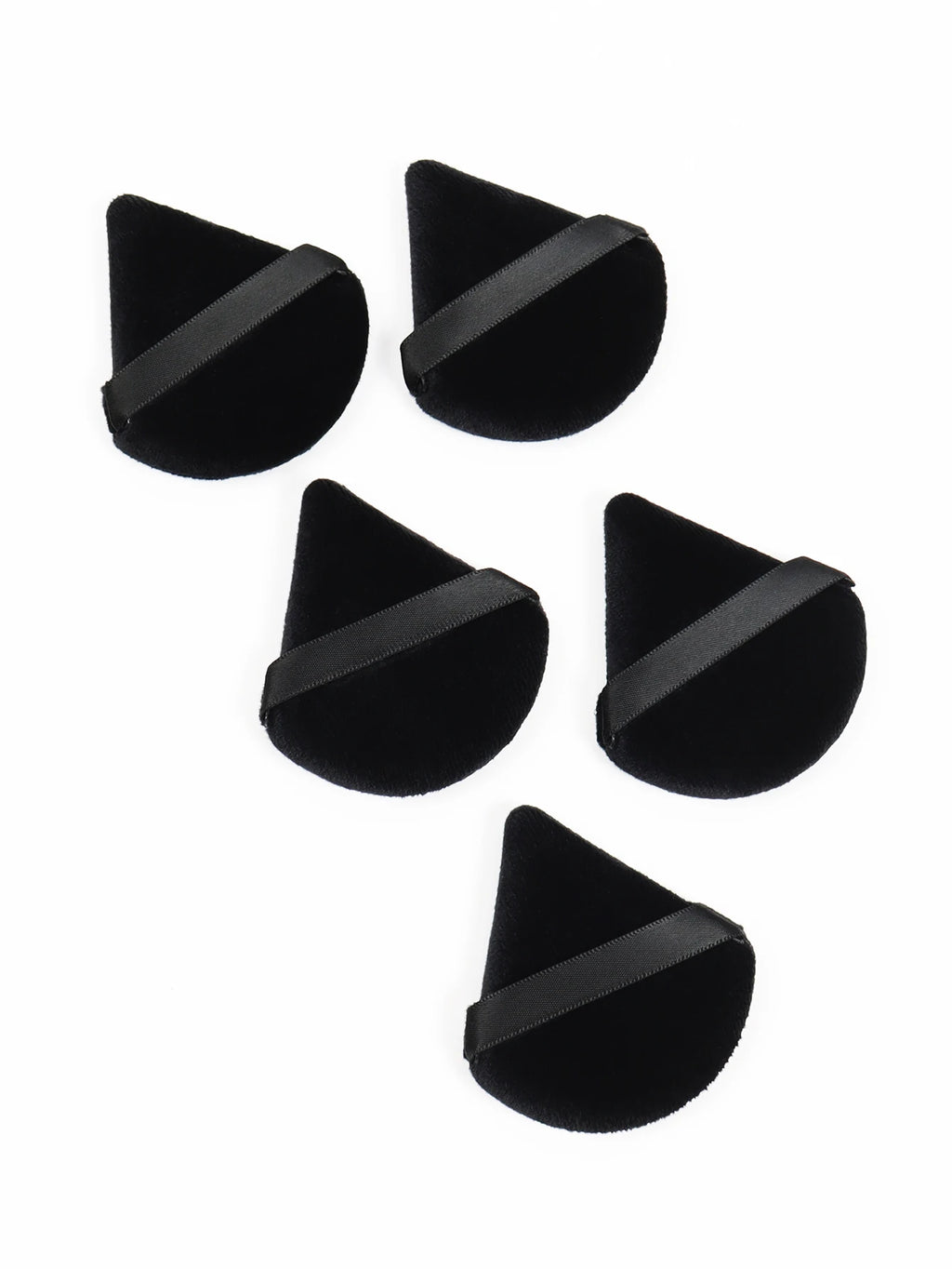 Black Triangle Powder Puff Set – Soft Velvet Makeup Sponge for Foundation & Face Powder