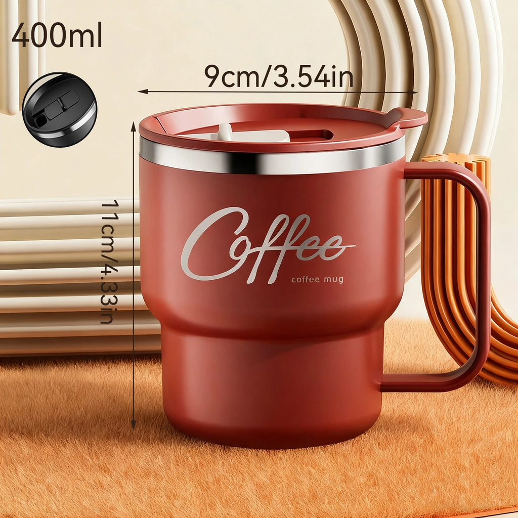 Double Layer Stainless Steel Coffee Mug – 400ML Insulated Cup