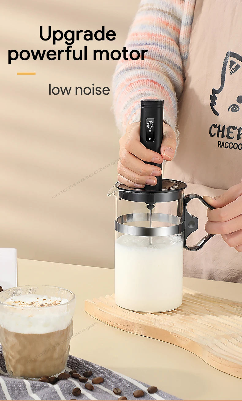 Electric Milk Frother & Egg Beater – USB Rechargeable Handheld Whisk