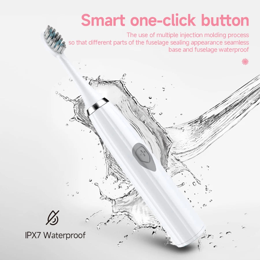 Electric Toothbrush for Adults – Soft DuPont Bristles Waterproof