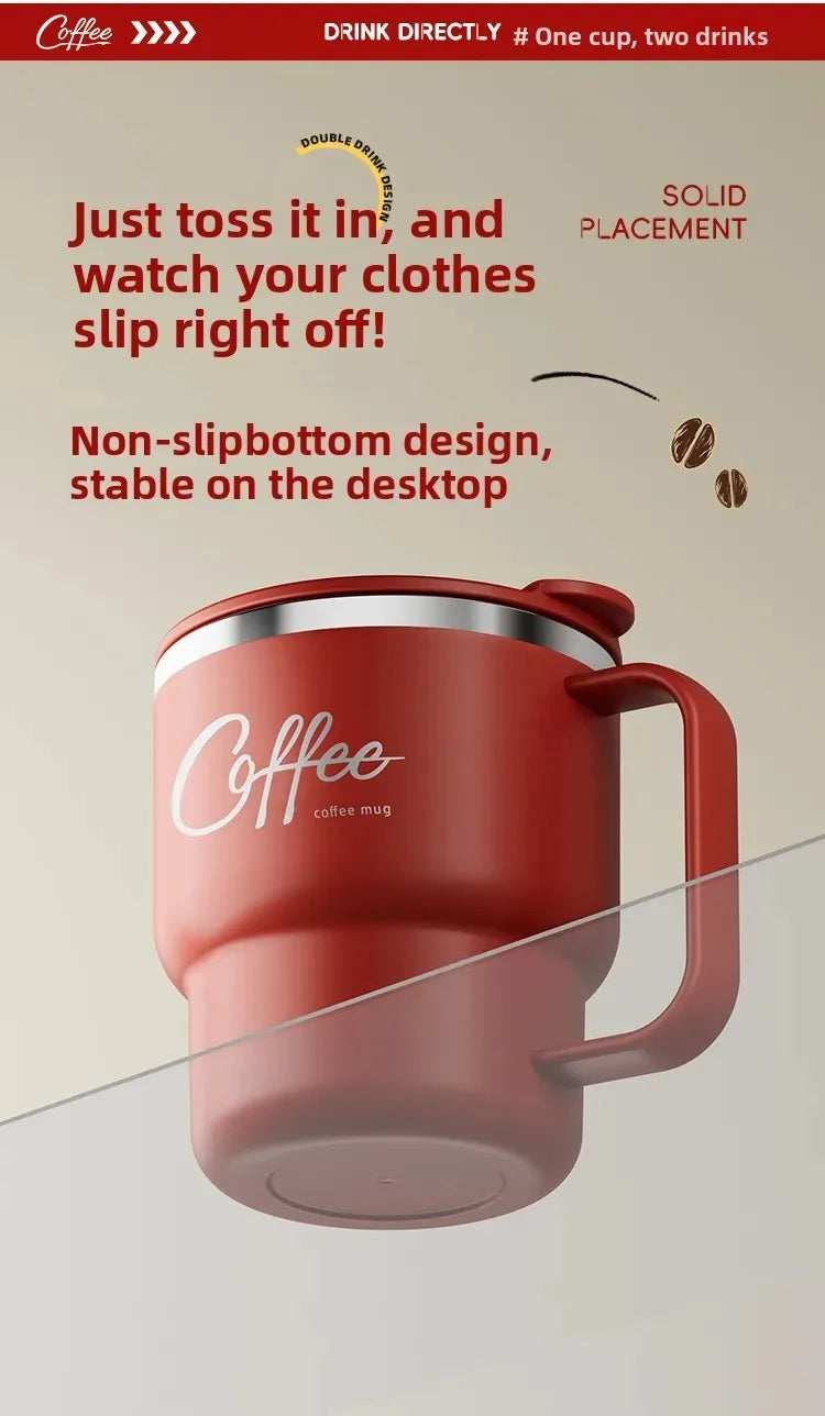 Double Layer Stainless Steel Coffee Mug – 400ML Insulated Cup