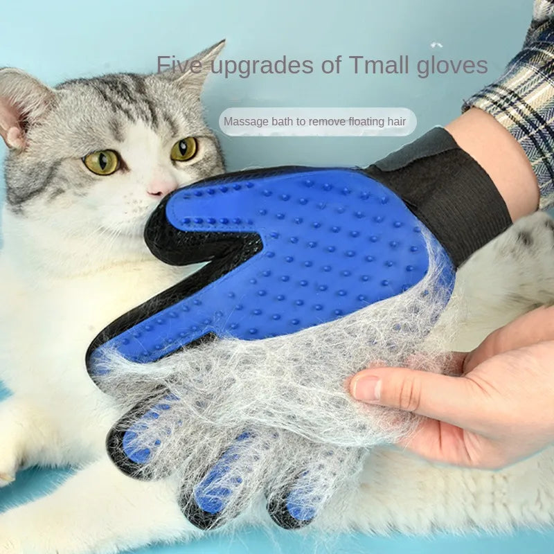 Silicone Pet Grooming Glove – Bathing Brush & Hair Removal Tool