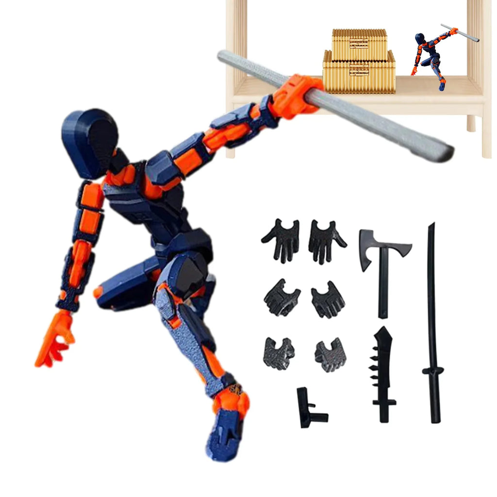 13-Joint Articulated Dummy Action Figure – DIY Movable Stop Motion Animation Model Toy