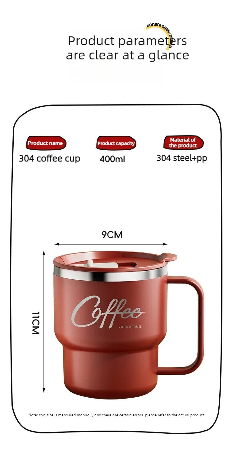Double Layer Stainless Steel Coffee Mug – 400ML Insulated Cup
