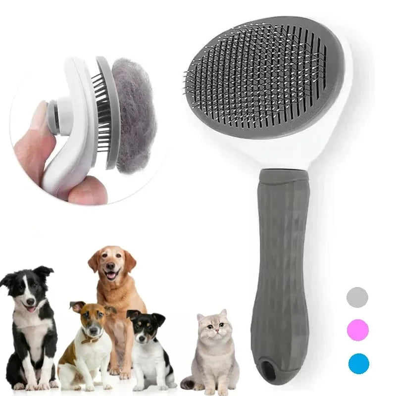Self-Cleaning Pet Grooming Brush – Deshedding & Dematting Comb