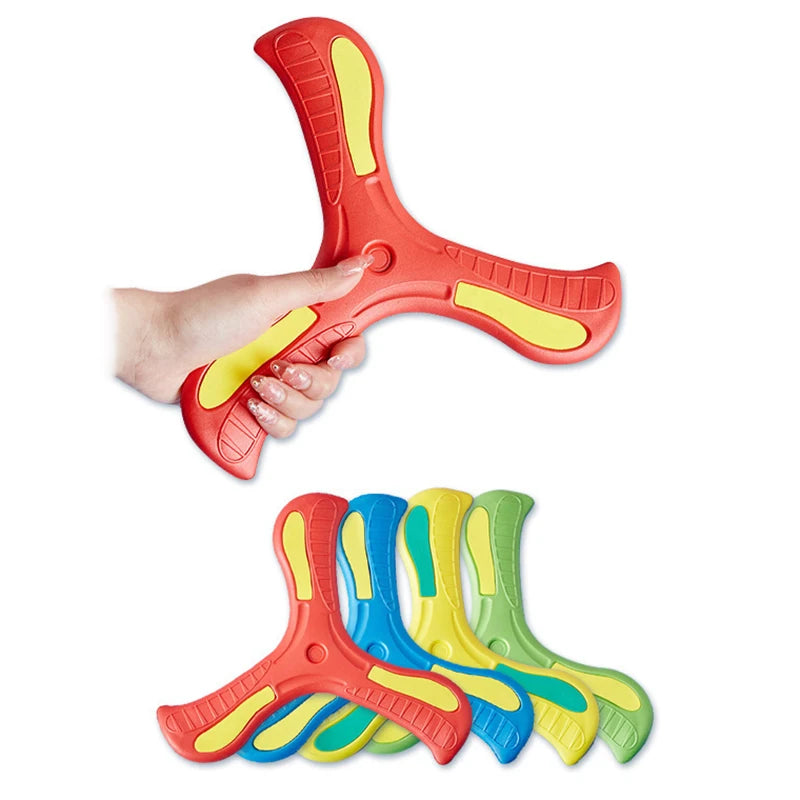 Soft Three-Leaf Boomerang Flying Disc Toy – Outdoor Interactive Sports Toy for Kids & Adults