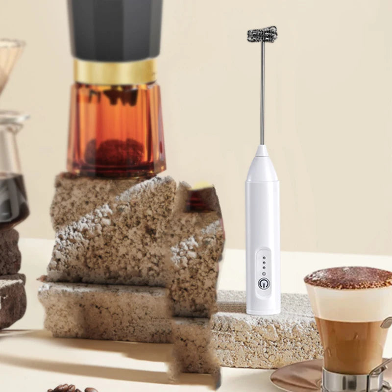 Electric Milk Frother & Egg Beater – USB Rechargeable Handheld Whisk