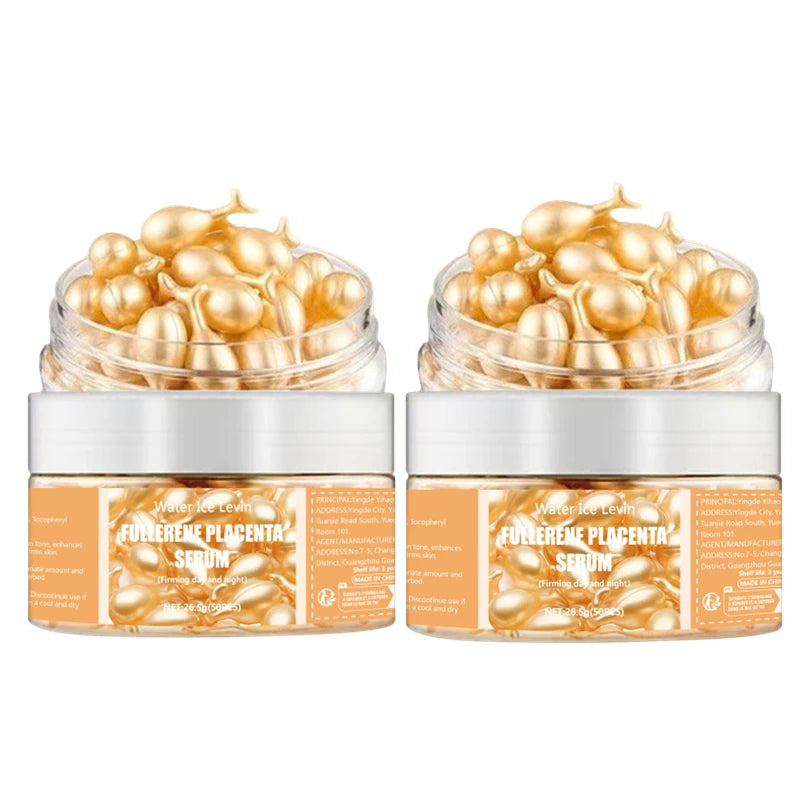 50-Piece Collagen Face Serum Capsules – Hyaluronic Acid Essence for Firming & Hydrating Skin Care