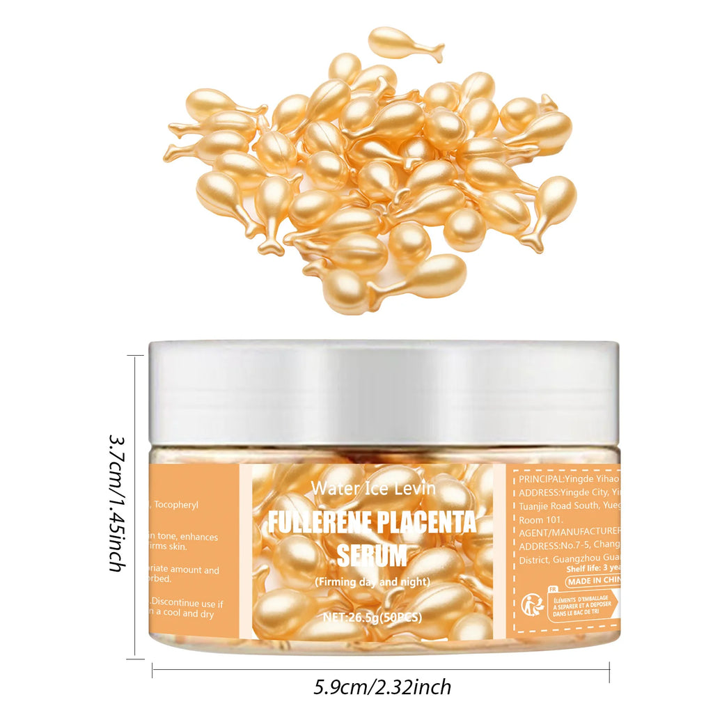 50-Piece Collagen Face Serum Capsules – Hyaluronic Acid Essence for Firming & Hydrating Skin Care