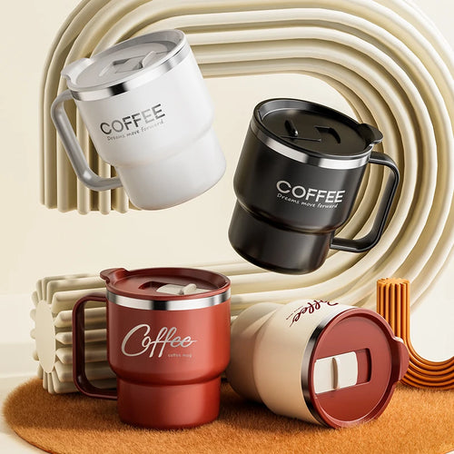 Double Layer Stainless Steel Coffee Mug – 400ML Insulated Cup