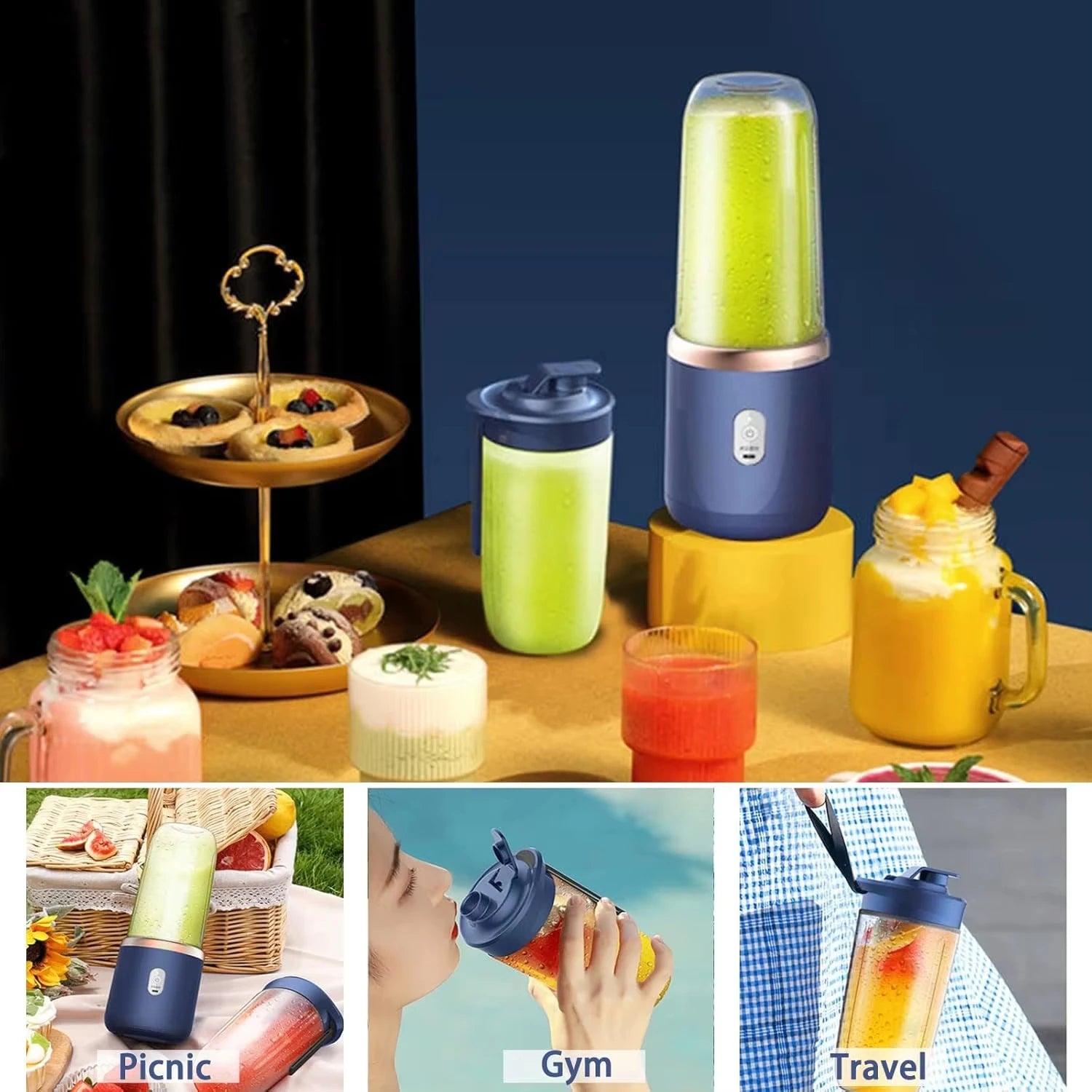 Portable USB Mini Juicer Cup – Handheld Travel Blender