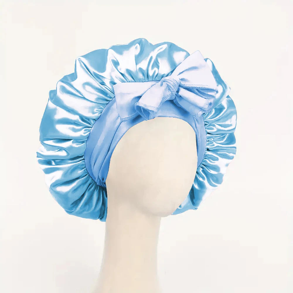 Satin Silk Hair Bonnet – Adjustable Sleeping Bonnet for Women & Men