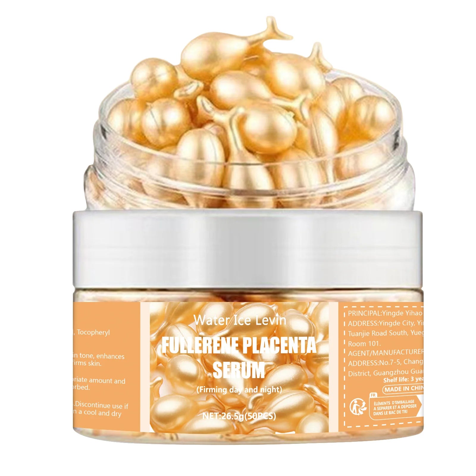 50-Piece Collagen Face Serum Capsules – Hyaluronic Acid Essence for Firming & Hydrating Skin Care