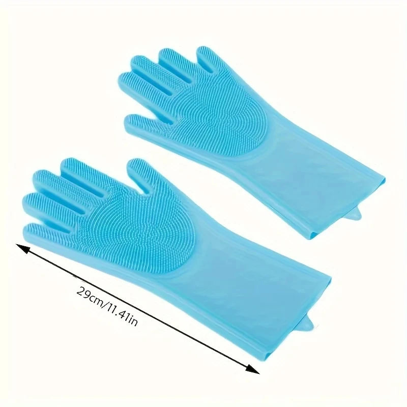 Silicone Pet Grooming Glove – Bathing Scrubber & Hair Removal