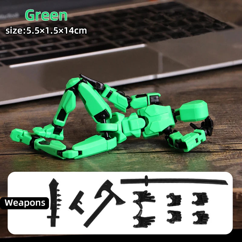 Multi-Jointed Movable Shapeshift Robot Figure – 3D Printed Articulated Dummy Toy