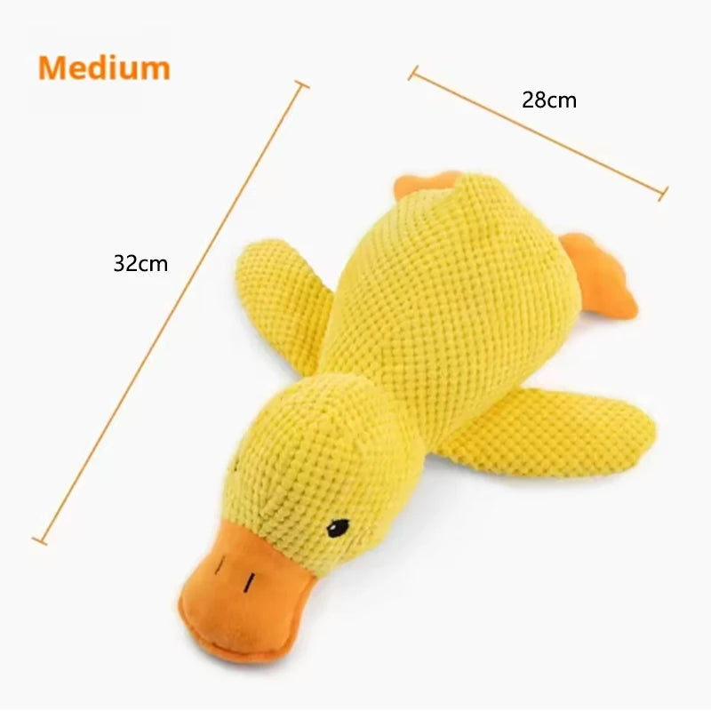 Dog Plush Hug Toy – Interactive Squeaky Duck Comfort Toy