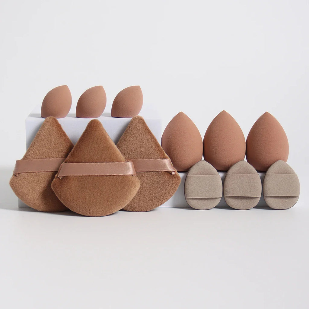 12-Piece Makeup Sponge & Powder Puff Set for Foundation & Loose Powder