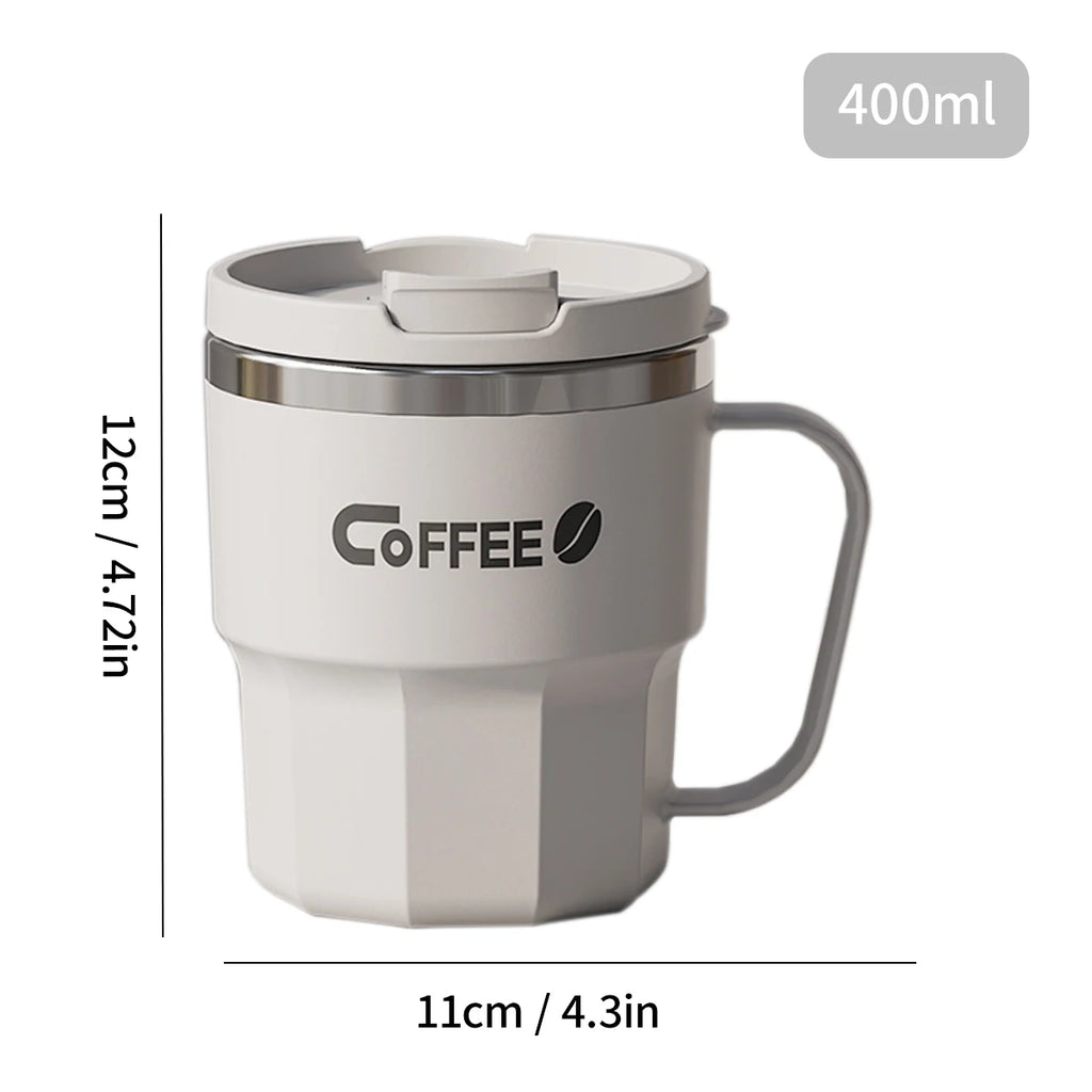 Double Layer Stainless Steel Coffee Mug – 400ML Insulated Cup