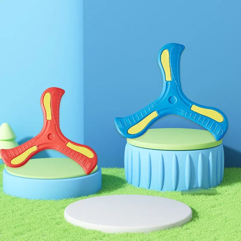 Soft Three-Leaf Boomerang Flying Disc Toy – Outdoor Interactive Sports Toy for Kids & Adults