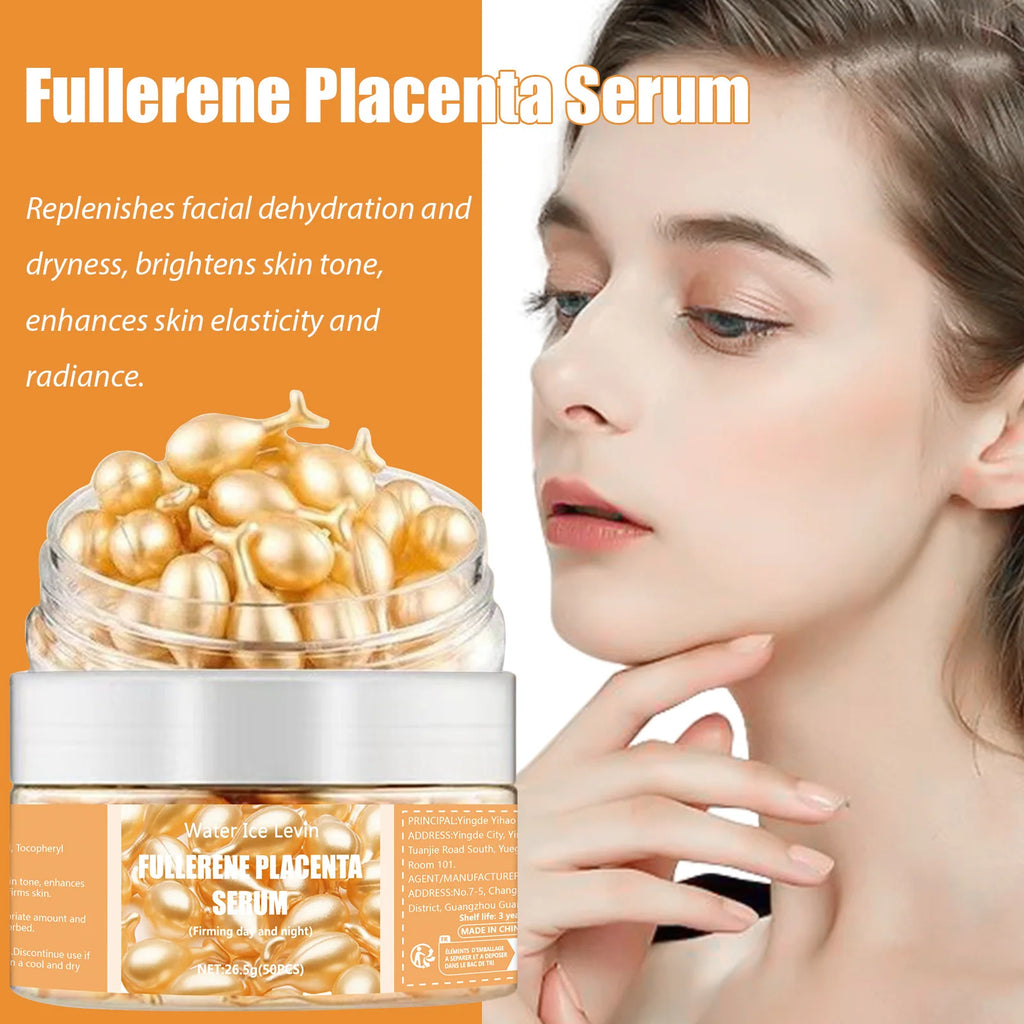 50-Piece Collagen Face Serum Capsules – Hyaluronic Acid Essence for Firming & Hydrating Skin Care